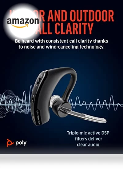 Wireless Headset with Noise-Canceling Mic — Bluetooth Headsets, Poly