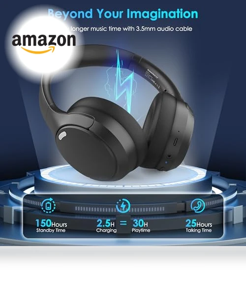 Wireless Over Ear Headphones with HiFi Stereo Microphone — In-Ear Headphones, Pointcinco