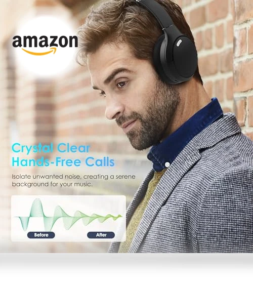 Wireless Over Ear Headphones with HiFi Stereo Microphone — In-Ear Headphones, Pointcinco