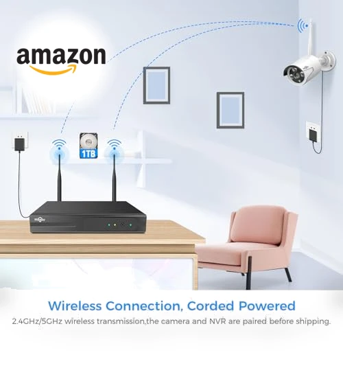 Wireless Security Camera System — Security Cameras, Hiseeu