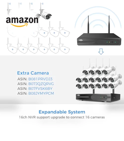 Wireless Security Camera System — Security Cameras, Hiseeu