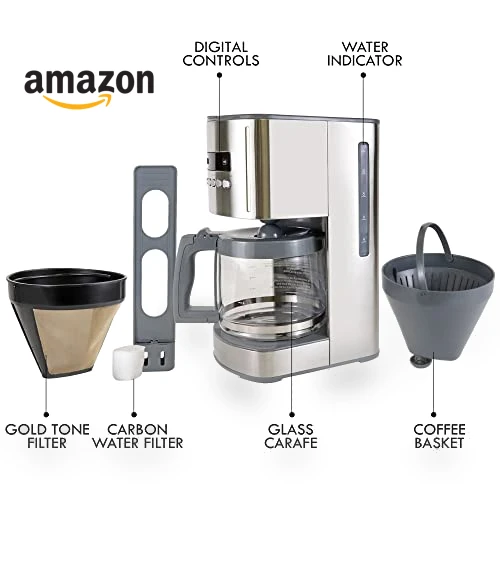 12 Cup Drip Coffee Machine — Coffee Makers, Koolatron