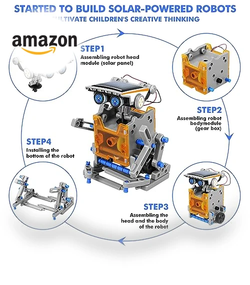 13-in-1 Education Solar Power Robots Toys — Solar Power, Bottleboom