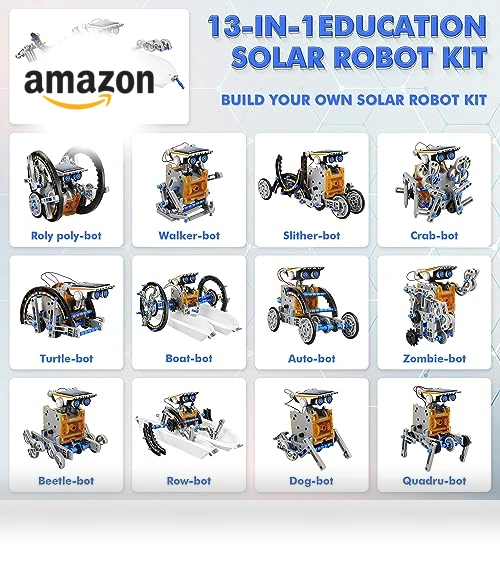 13-in-1 Education Solar Power Robots Toys — Solar Power, Bottleboom