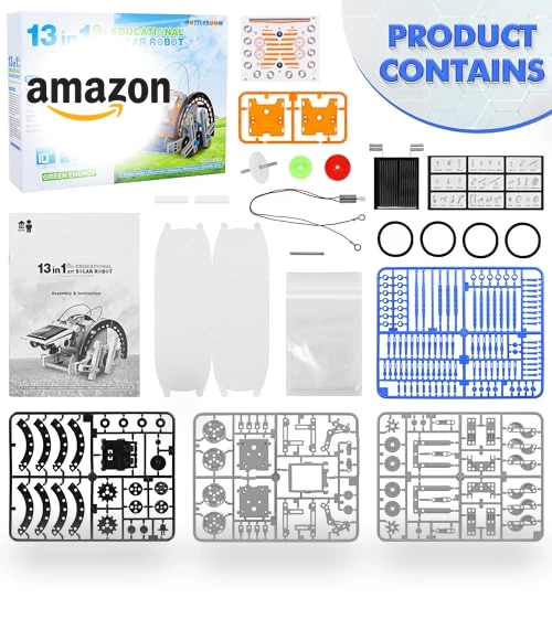 13-in-1 Education Solar Power Robots Toys — Solar Power, Bottleboom