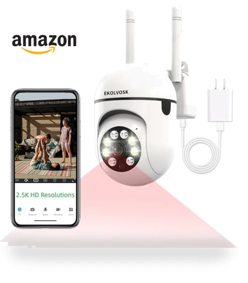 2.5K WiFi Security Camera — Smart Home Security, EKOLVOSK