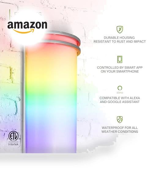 24 Inch Smart RGBW LED Outdoor & Indoor Wall Mount Light Fixture — Garden Illumination, ASD