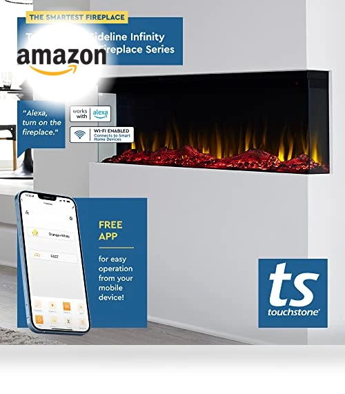 3-Sided Smart Electric Fireplace — Electric Heating Solutions, Touchstone