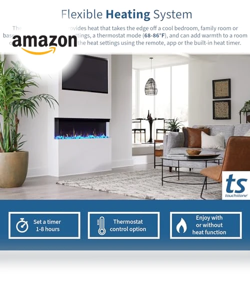 3-Sided Smart Electric Fireplace — Electric Heating Solutions, Touchstone