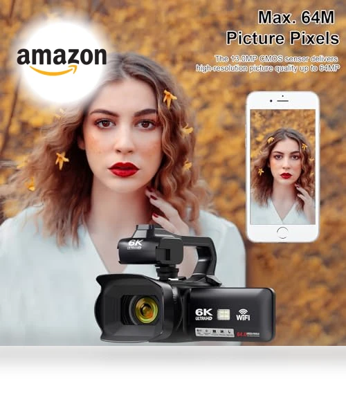 6K 64MP Video Camera Camcorder — Camcorder, DSIPSN