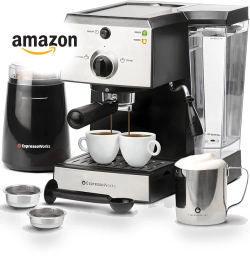 All-In-One Espresso Machine with Milk Frother — Coffee & Espresso Combos, EspressoWorks