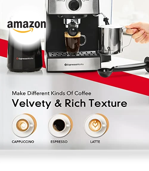 All-In-One Espresso Machine with Milk Frother — Coffee & Espresso Combos, EspressoWorks