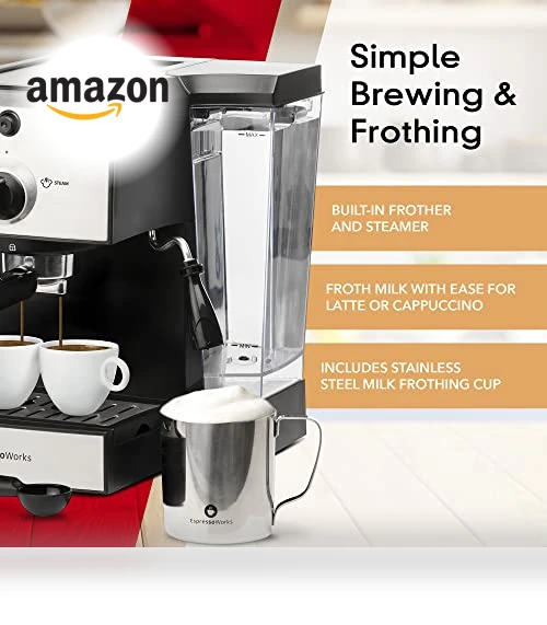All-In-One Espresso Machine with Milk Frother — Coffee & Espresso Combos, EspressoWorks