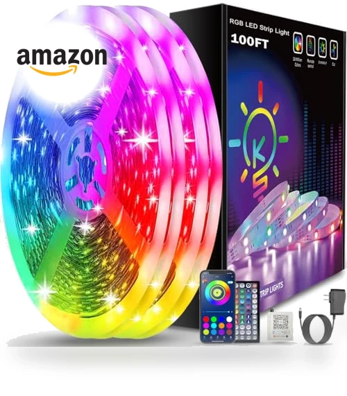 Bluetooth Smart App Control Music Sync Color Changing RGB Led Light Strip — LED, Keepsmile