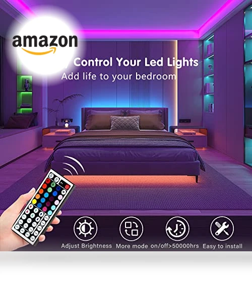 Bluetooth Smart App Control Music Sync Color Changing RGB Led Light Strip — LED, Keepsmile