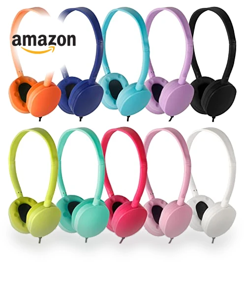 Classroom Kids Headphones Bulk Pack — In-Ear Headphones, CN-Outlet