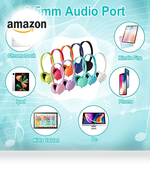 Classroom Kids Headphones Bulk Pack — In-Ear Headphones, CN-Outlet