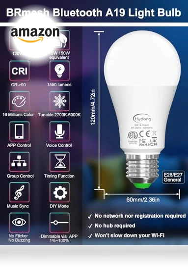 Color Changing Smart Light Bulbs — LED, HYDONG