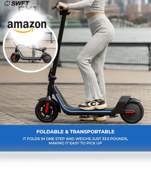 Compact Foldable Electric Scooter — Electric Vehicles, SWFT