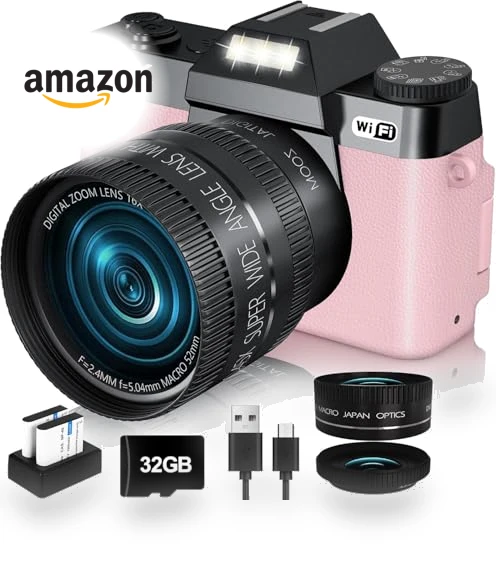 Digital Camera for Photography 4K 56MP Vlogging Camera for YouTube — Mirrorless Cameras, VJIANGER
