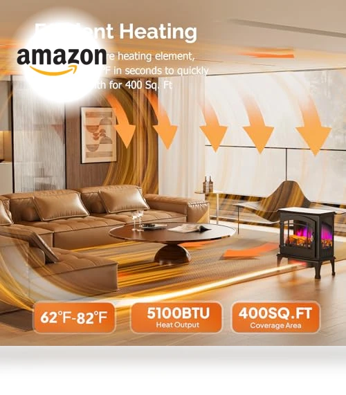 Electric Fireplace Stove — Portable Electric Heaters, ROVSUN
