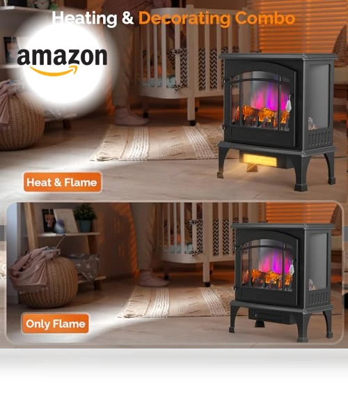 Electric Fireplace Stove — Portable Electric Heaters, ROVSUN
