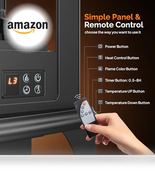 Electric Fireplace Stove — Portable Electric Heaters, ROVSUN
