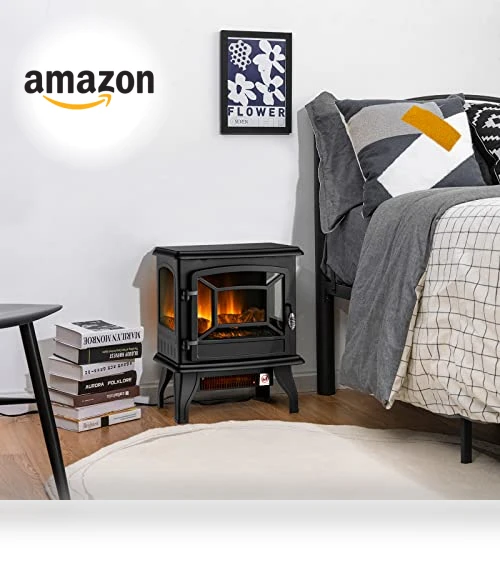Electric Fireplace Stove — Portable Heating Solutions, Tangkula