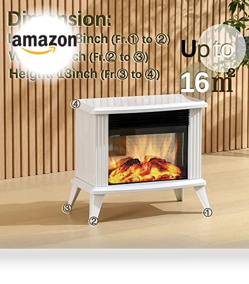 Electric Mini Fireplace Heater — Portable Heating Solutions, DONYER POWER