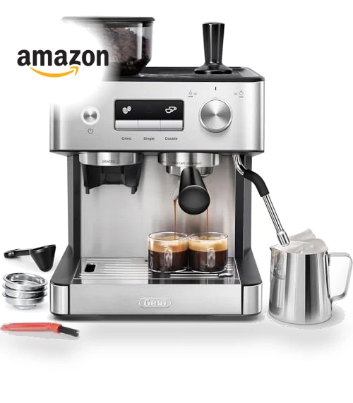 Espresso Machine with Grinder — Coffee & Espresso Combos, Gevi