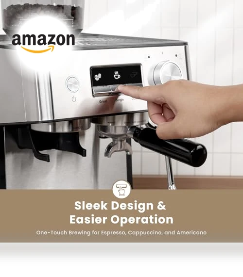 Espresso Machine with Grinder — Coffee & Espresso Combos, Gevi
