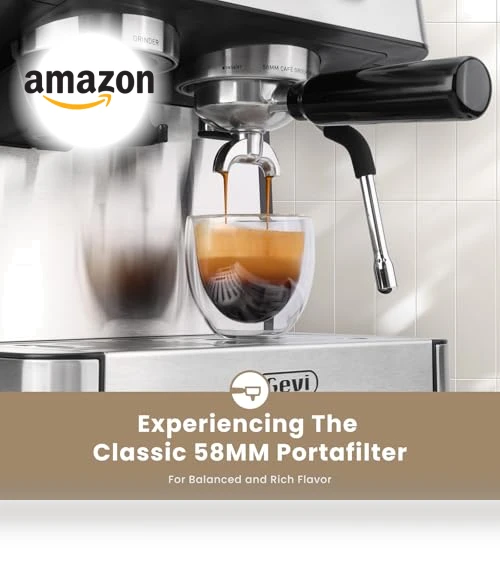 Espresso Machine with Grinder — Coffee & Espresso Combos, Gevi