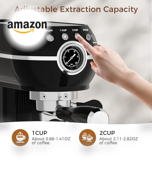 Espresso Machine with Milk Frother — Coffee & Espresso Combos, KITCHMIX