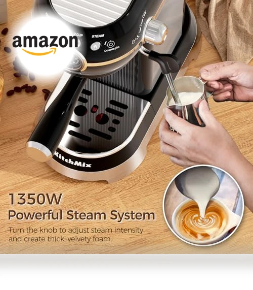 Espresso Machine with Milk Frother — Coffee & Espresso Combos, KITCHMIX