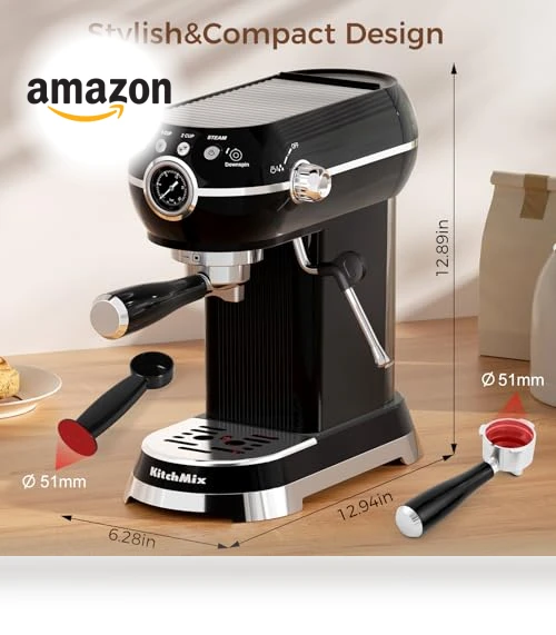 Espresso Machine with Milk Frother — Coffee & Espresso Combos, KITCHMIX