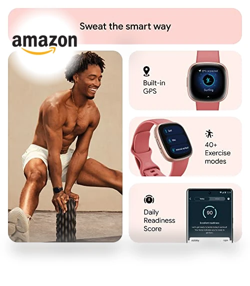 Fitness Smartwatch with Daily Readiness, GPS, 24/7 Heart Rate — Smartwatches, Fitbit