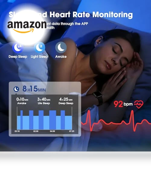 Fitness Tracker Watch with Heart Rate Monitor — Smartwatches, LIVIKEY