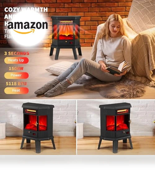 Freestanding Fireplace Stove — Portable Heating Solutions, RealSmart