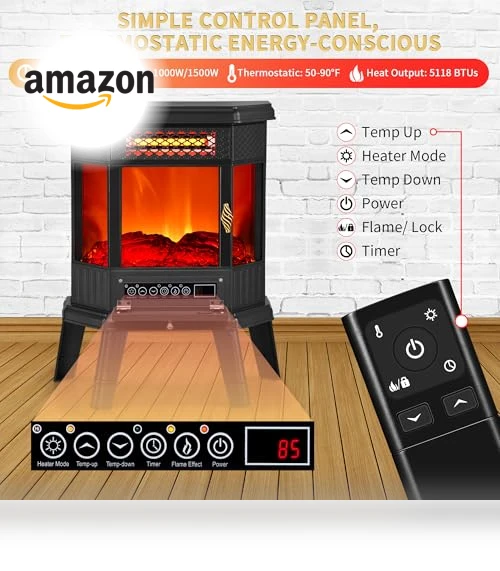 Freestanding Fireplace Stove — Portable Heating Solutions, RealSmart