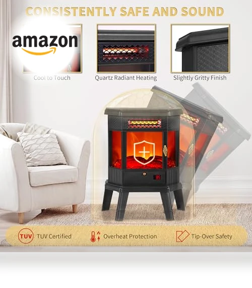 Freestanding Fireplace Stove — Portable Heating Solutions, RealSmart