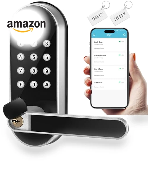 Keyless-Entry Fingerprint Smart Door Lock — Biometric Security, Sifely