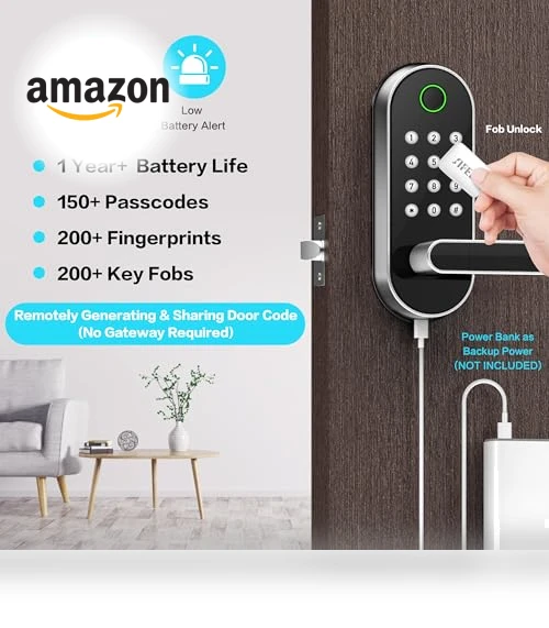 Keyless-Entry Fingerprint Smart Door Lock — Biometric Security, Sifely