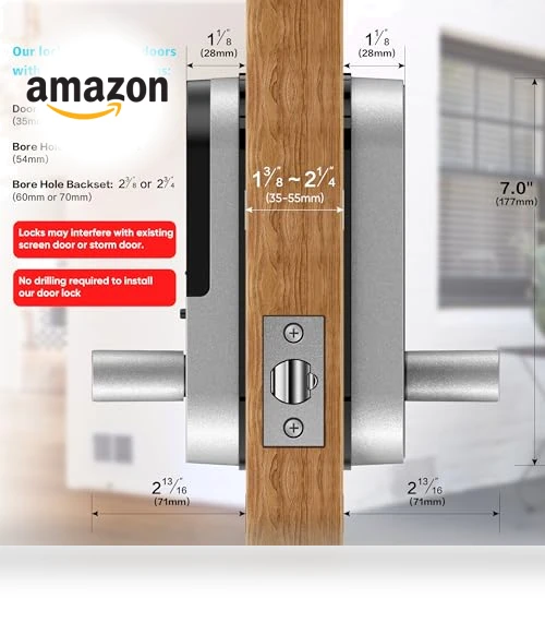 Keyless-Entry Fingerprint Smart Door Lock — Biometric Security, Sifely