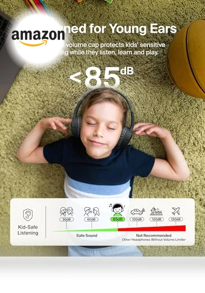 Kids Wireless Headphones with Built-in Microphone — In-Ear Headphones, Belkin