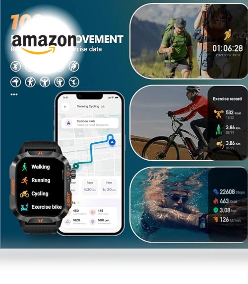 Military Smart Watch with Altimeter, Barometer, and Compass — Smartwatches, QTLLBT
