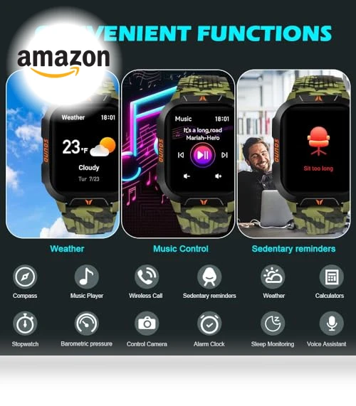 Military Smart Watch with Altimeter, Barometer, and Compass — Smartwatches, QTLLBT