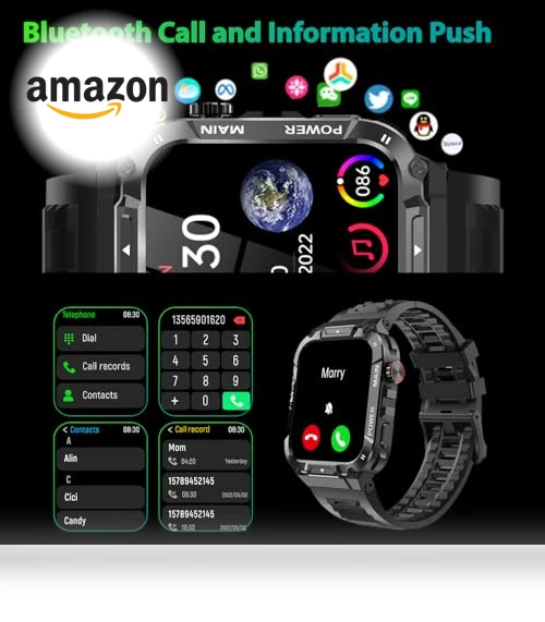 Military Smart Watch with Call Function — Smartwatches, Nihemin