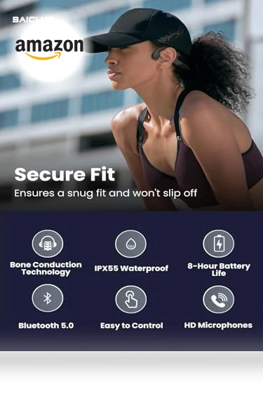 Open-Ear Wireless Bluetooth Workout Headphones — In-Ear Headphones, SHENZHEN LIANGTOU TECHNOLOGY COPORATION LIMITED