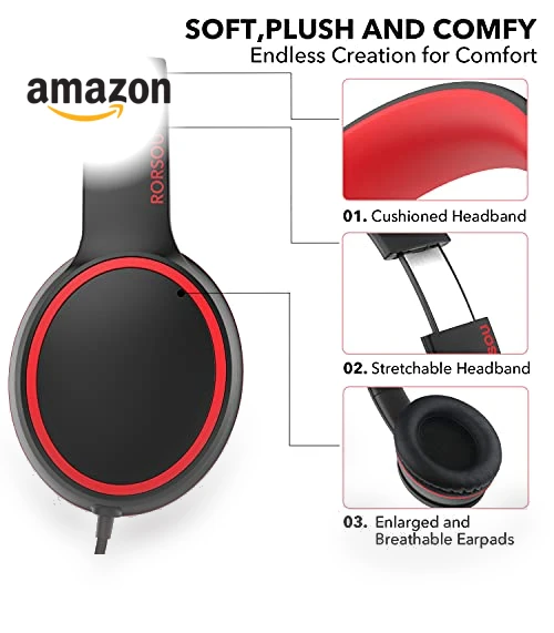 Over-Ear Headphones with Microphone — In-Ear Headphones, RORSOU