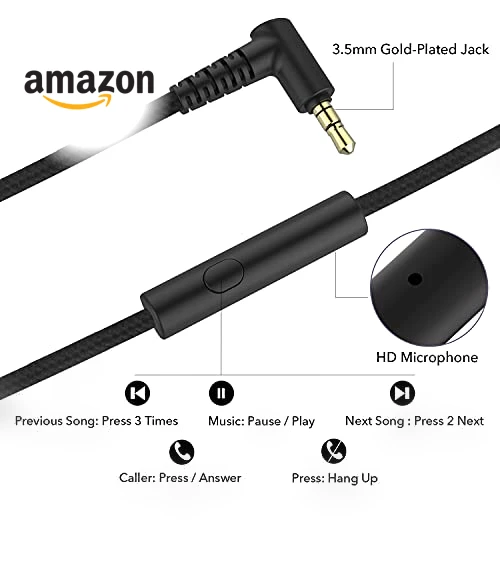 Over-Ear Headphones with Microphone — In-Ear Headphones, RORSOU